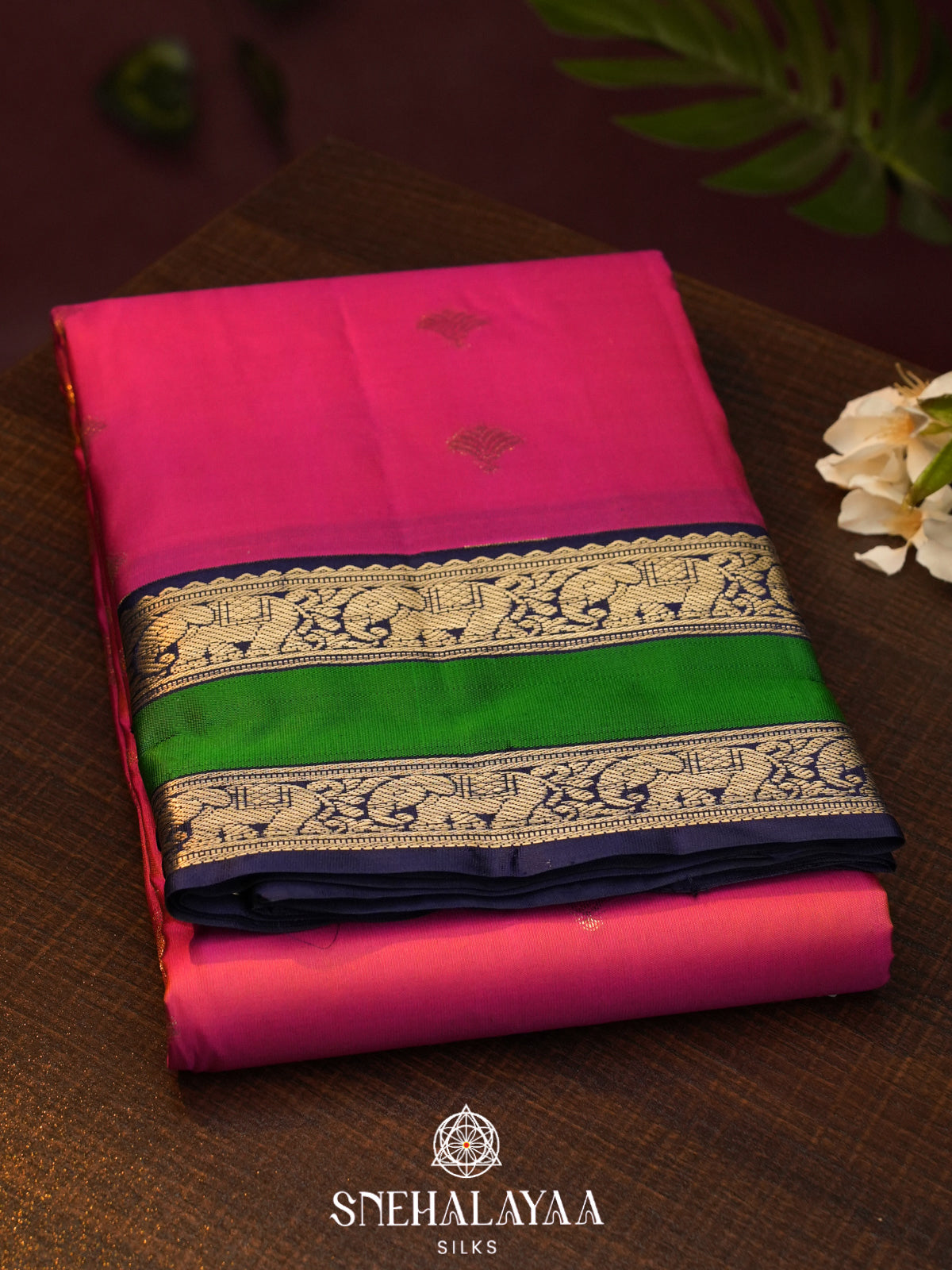 Pink  Kanjivaram Silk Saree