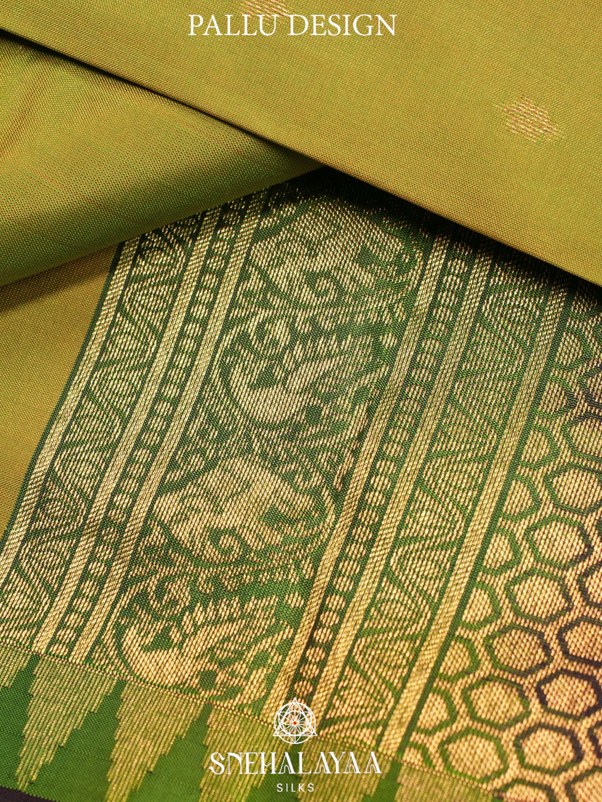 Lime Green  Kanjivaram Silk Saree