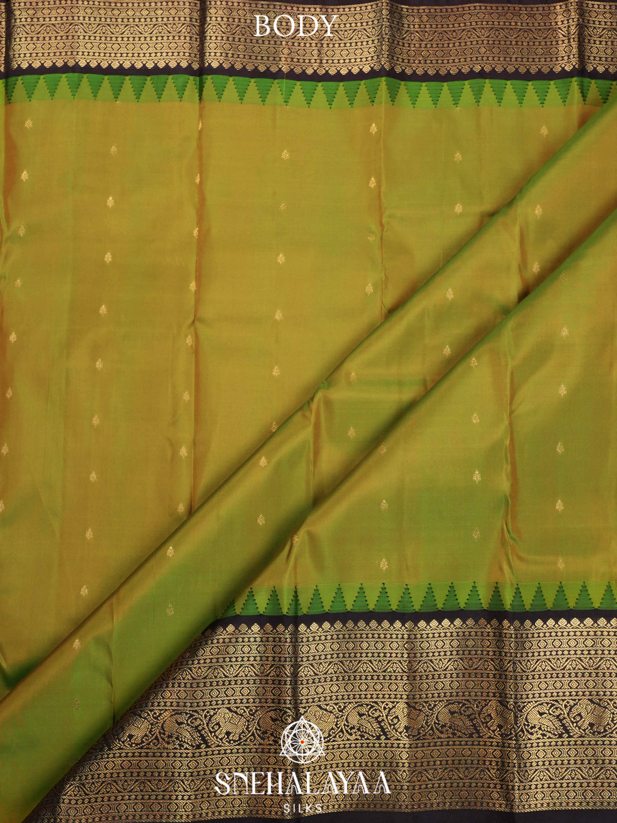 Lime Green  Kanjivaram Silk Saree