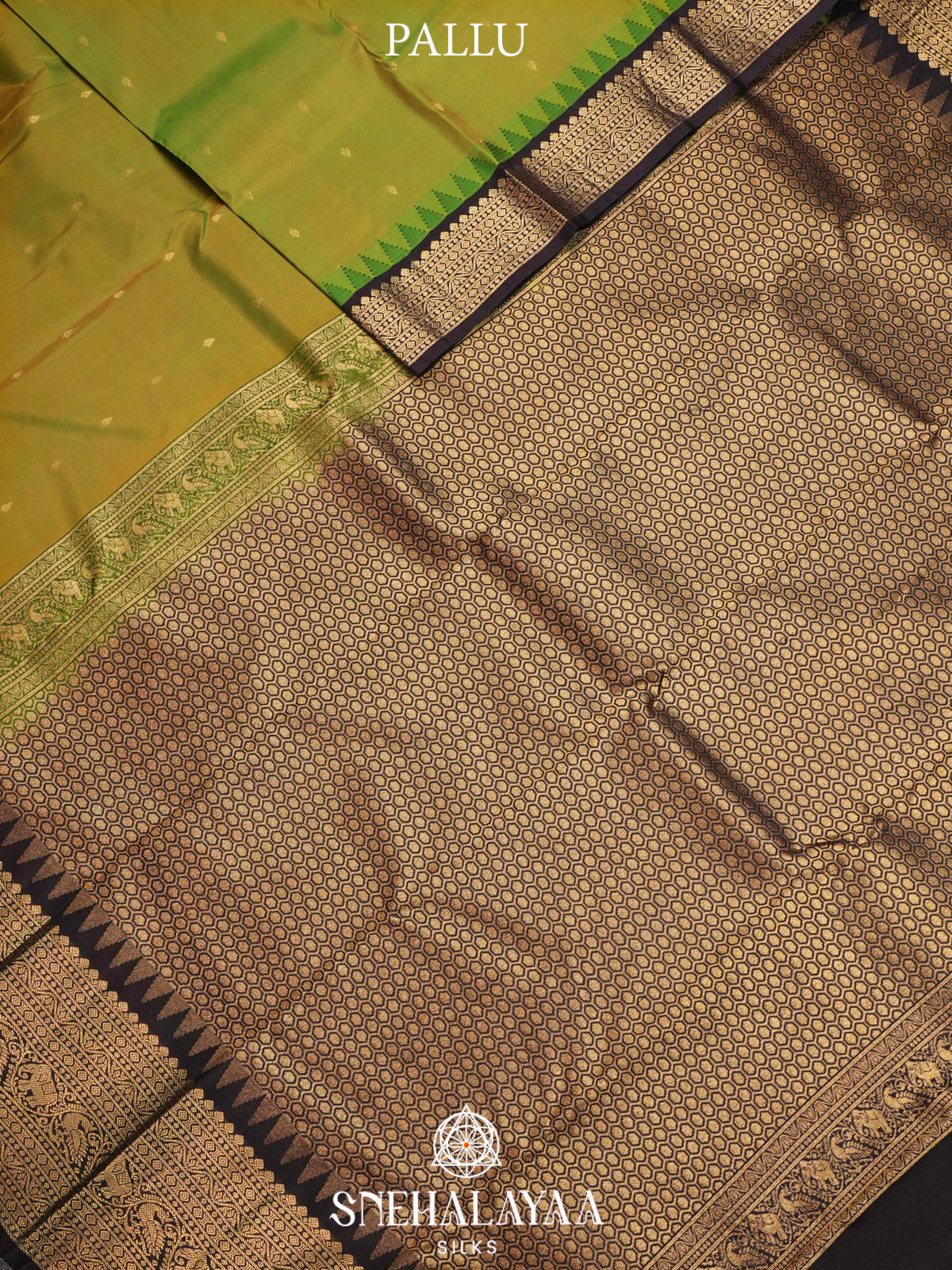 Lime Green  Kanjivaram Silk Saree