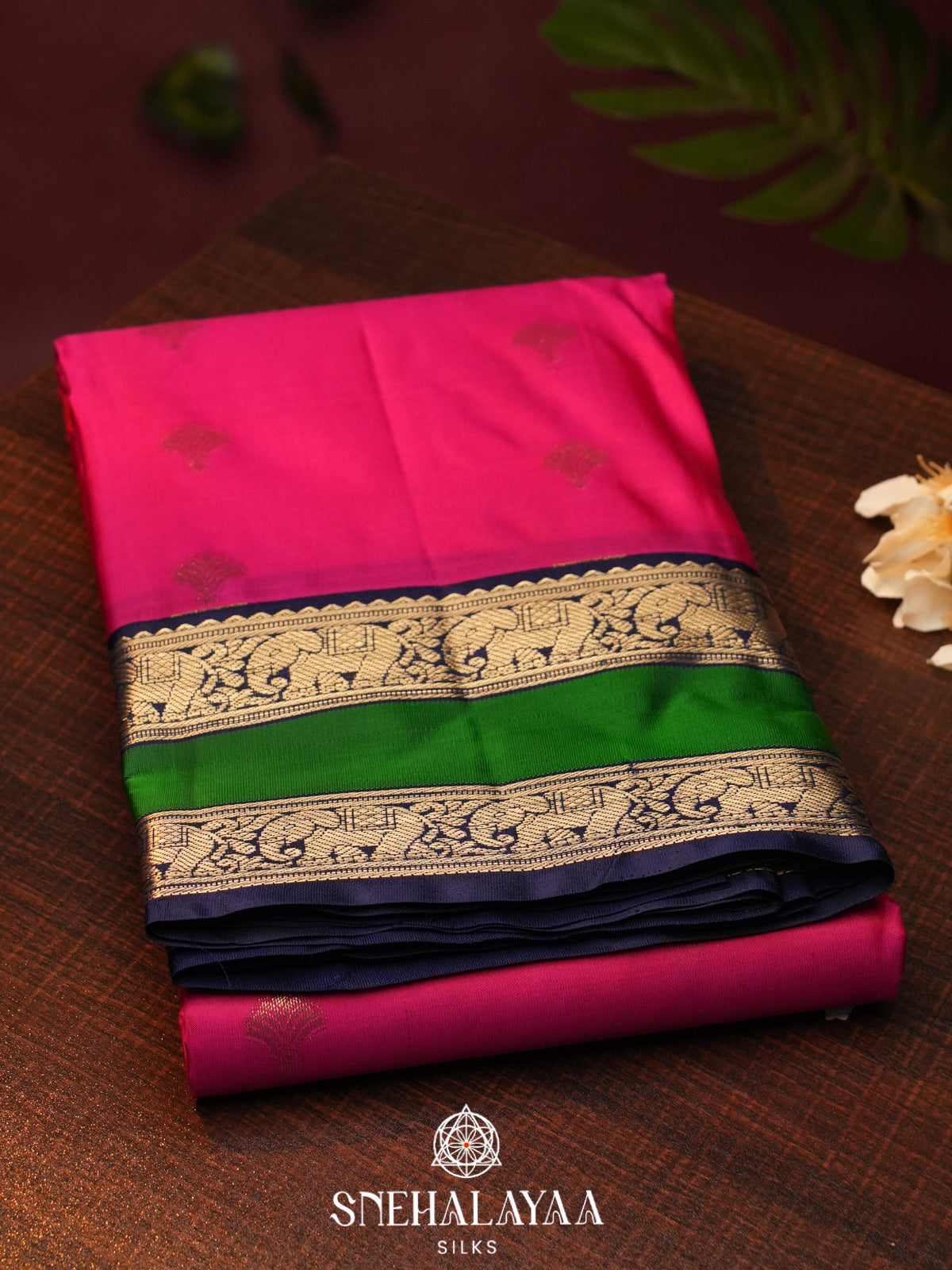 Magenta Pink  Kanjivaram Silk Saree