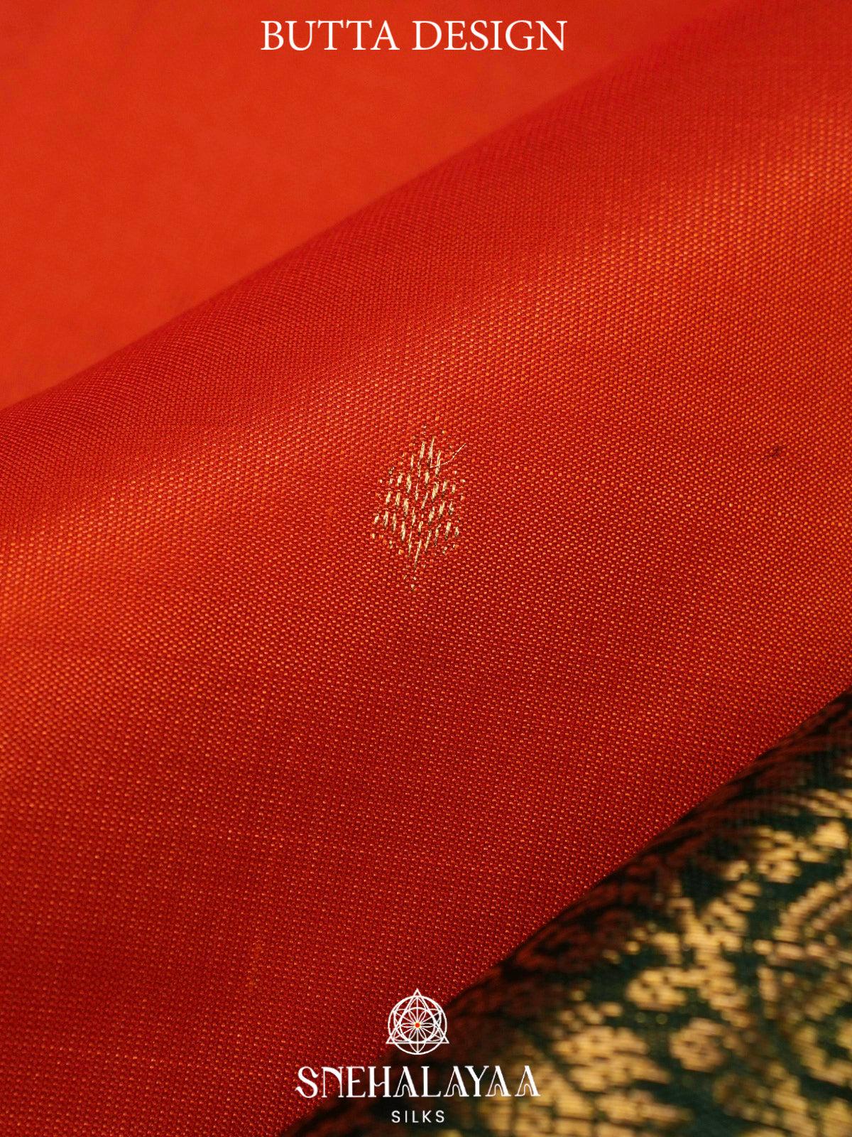 Rust Orange  Kanjivaram Silk Saree
