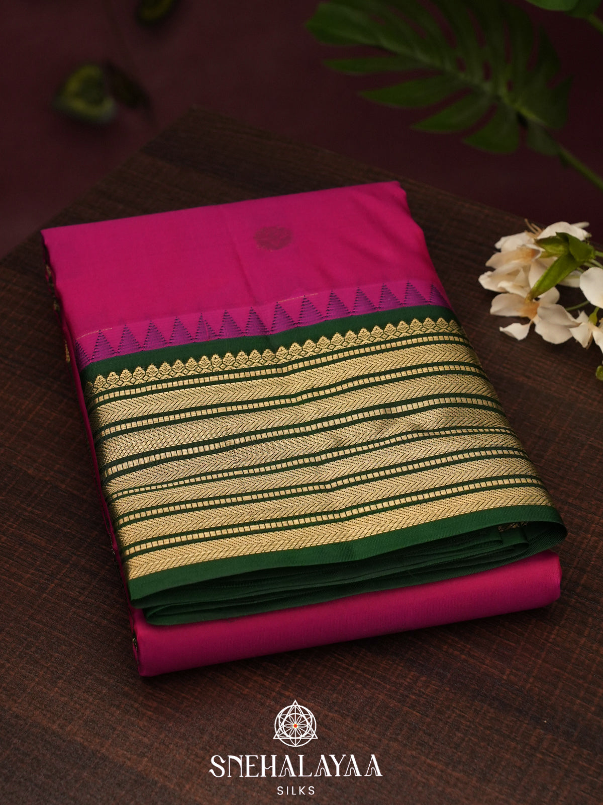 Magenta Pink  Kanjivaram Silk Saree