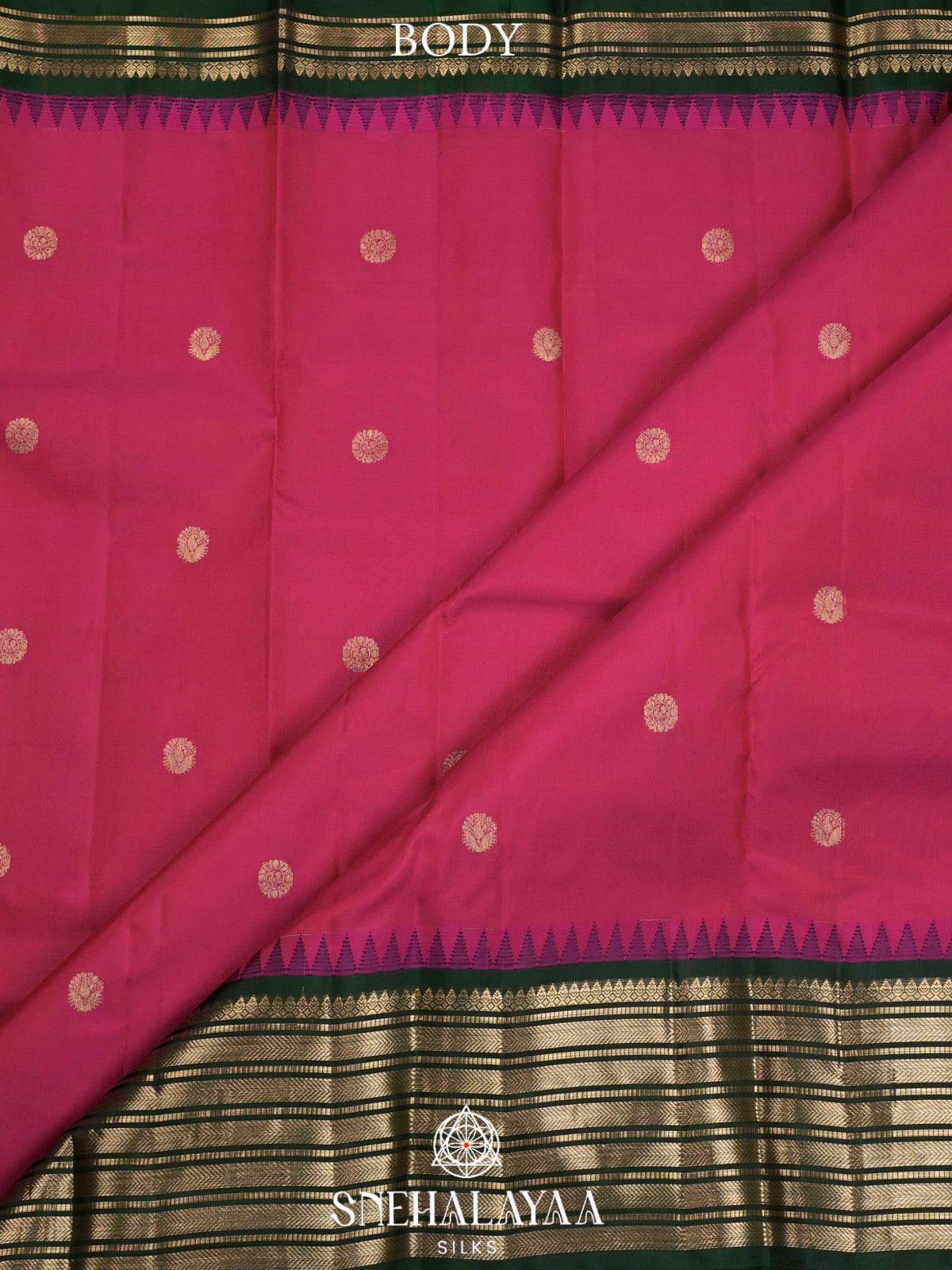 Magenta Pink  Kanjivaram Silk Saree