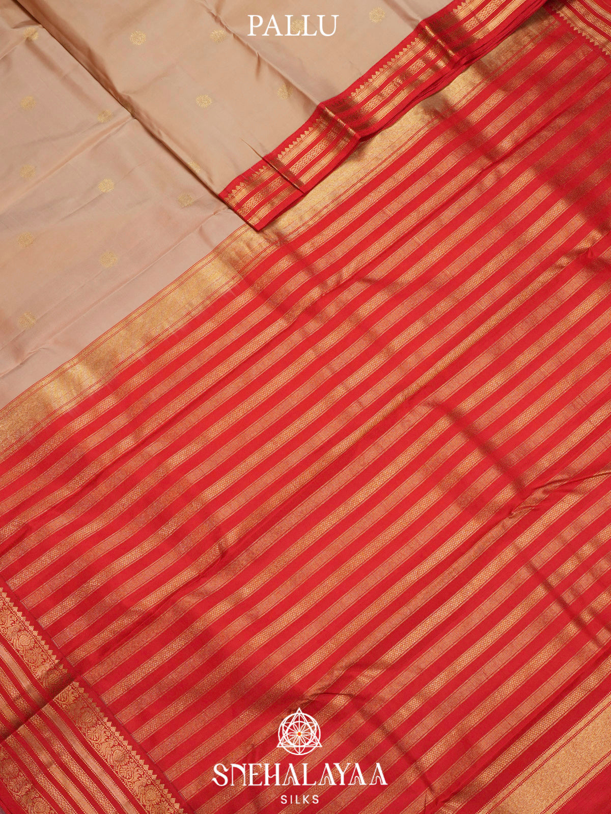 Cream  Kanjivaram Silk Saree
