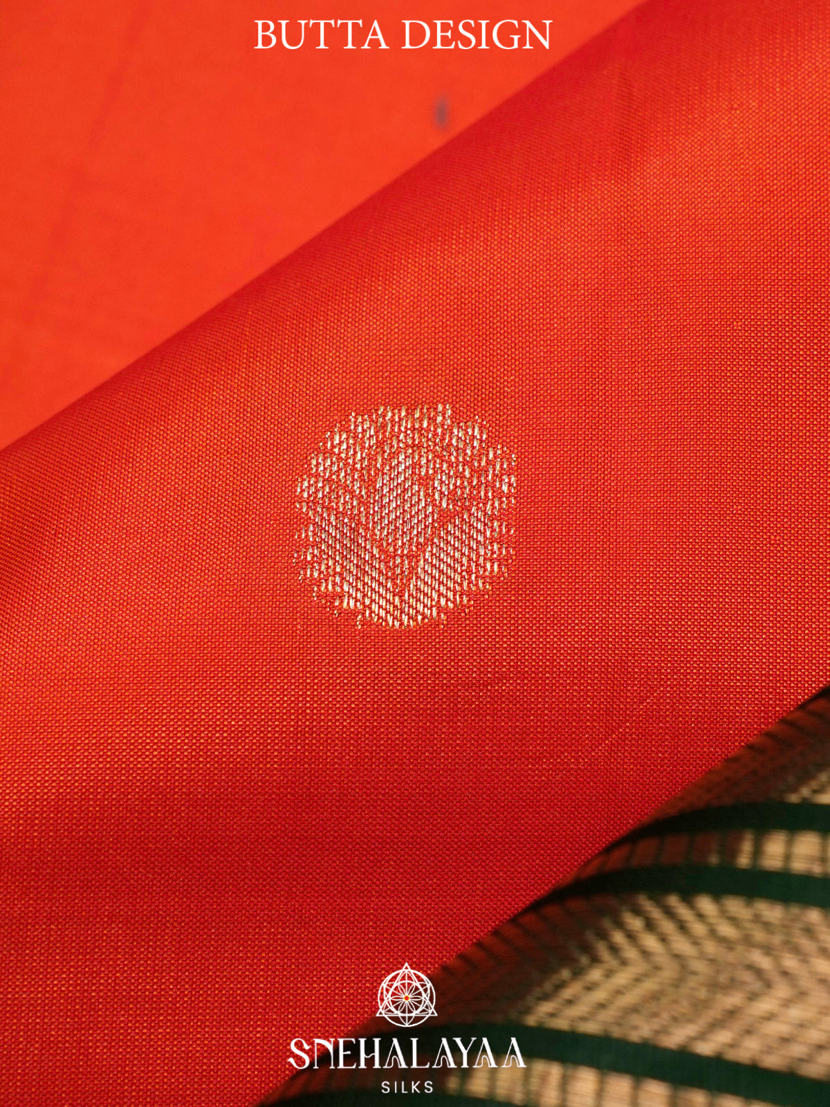 Rust Orange  Kanjivaram Silk Saree