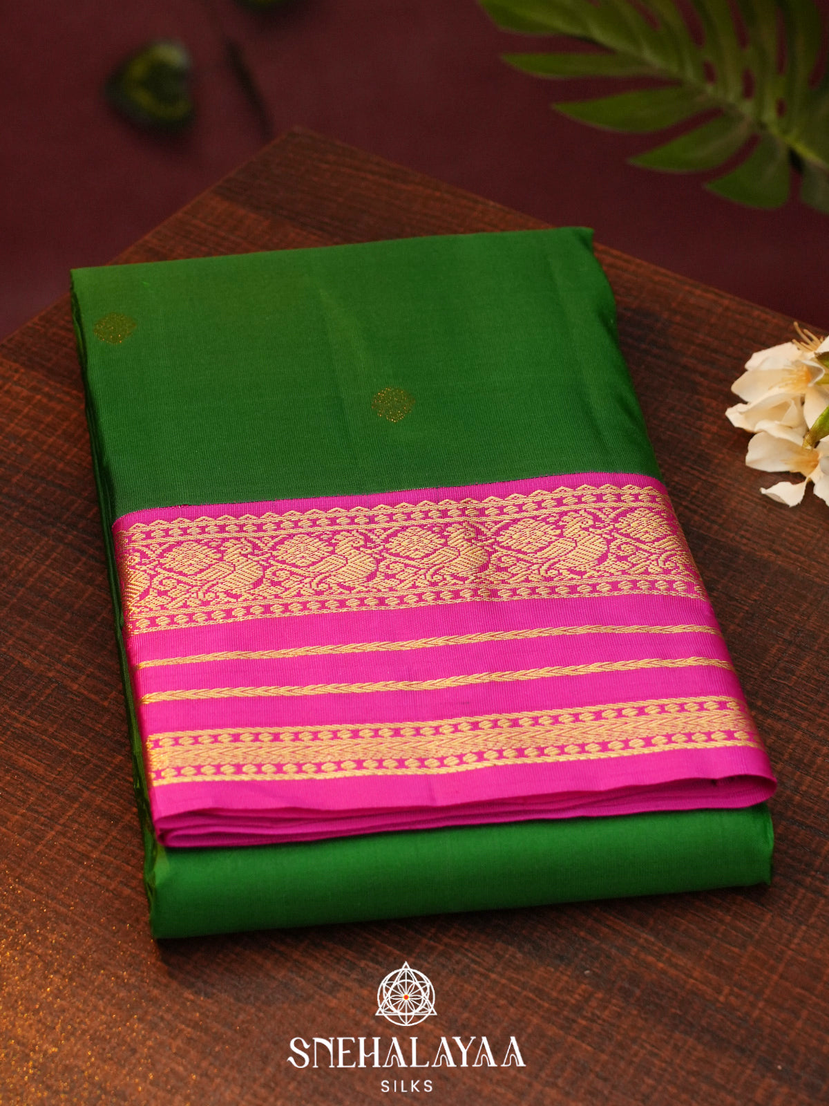 Forest Green  Kanjivaram Silk Saree