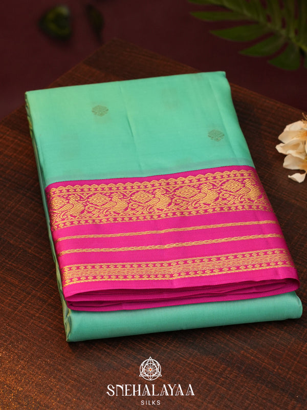 Sea Green  Kanjivaram Silk Saree
