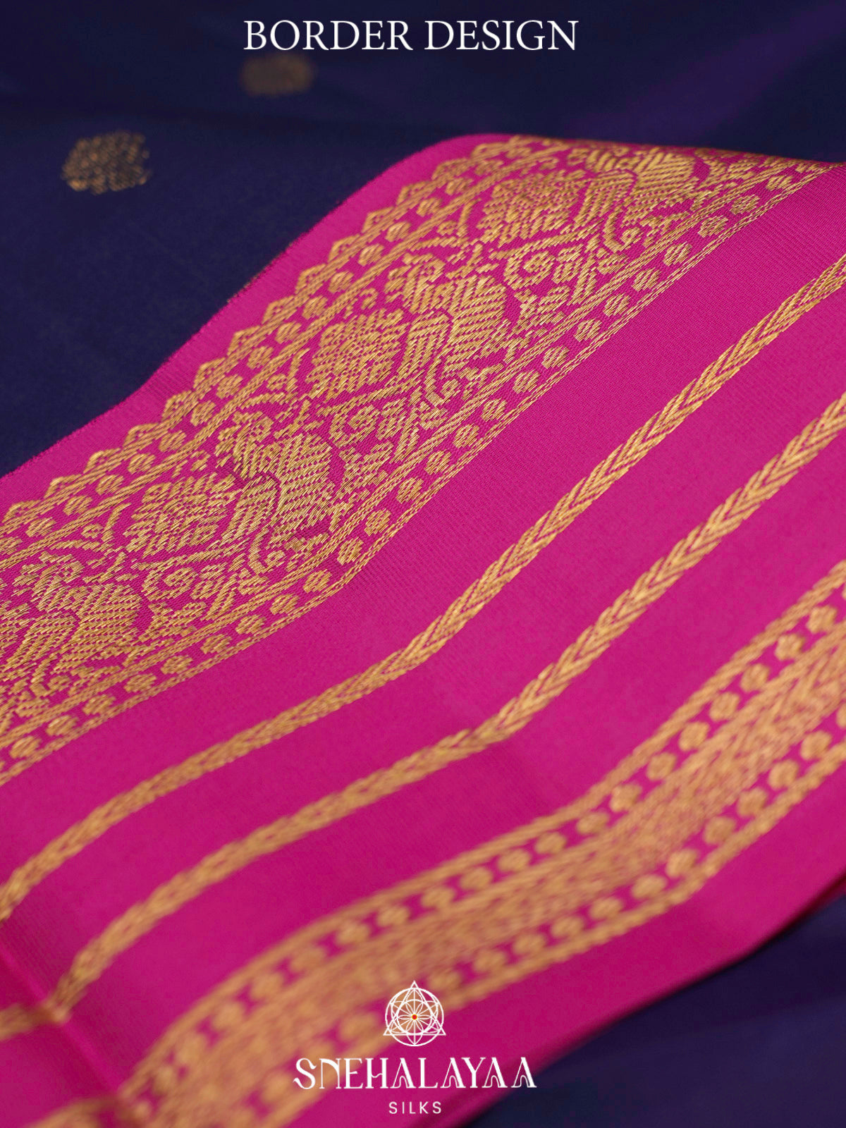 Navy Blue Kanjivaram Silk Saree