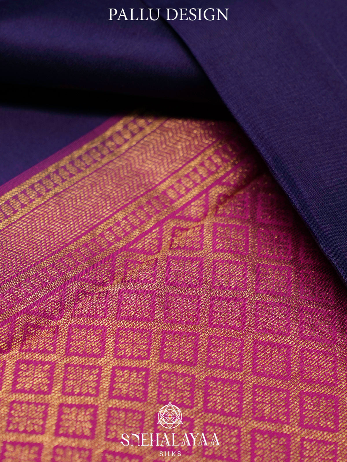 Navy Blue Kanjivaram Silk Saree