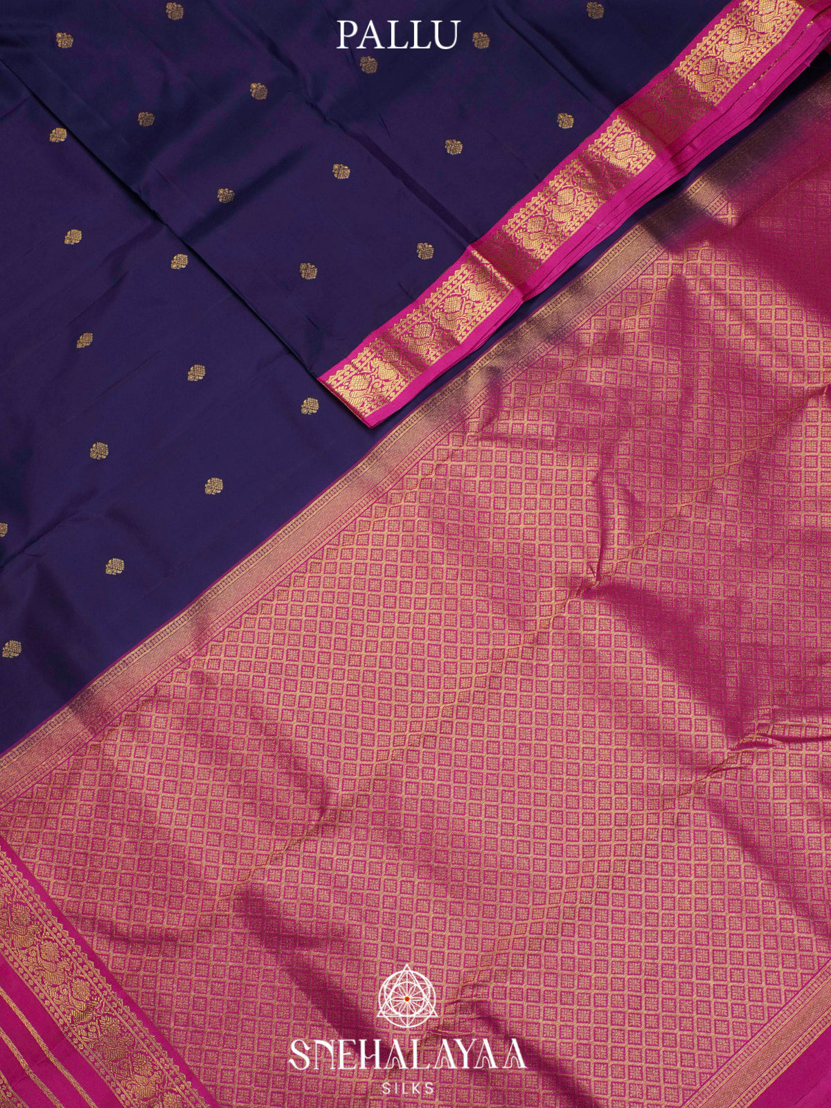 Navy Blue Kanjivaram Silk Saree