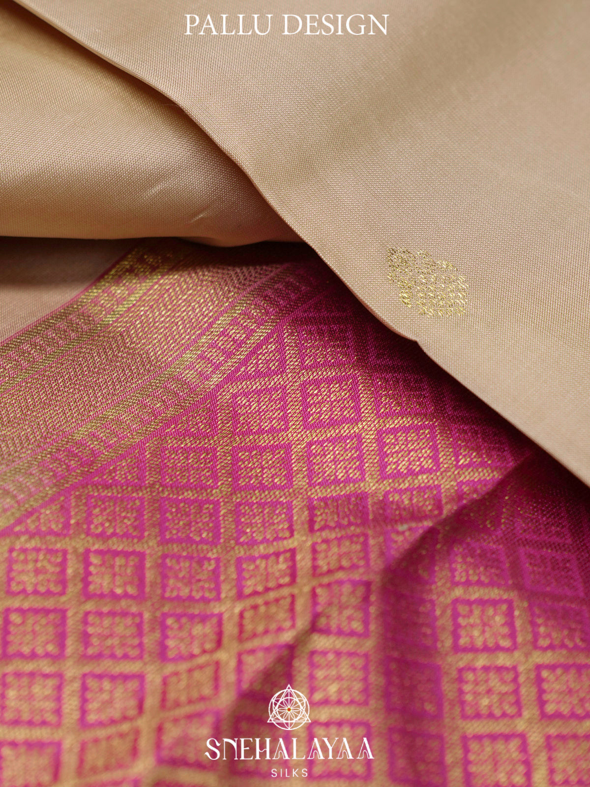 Cream Kanjivaram Silk Saree