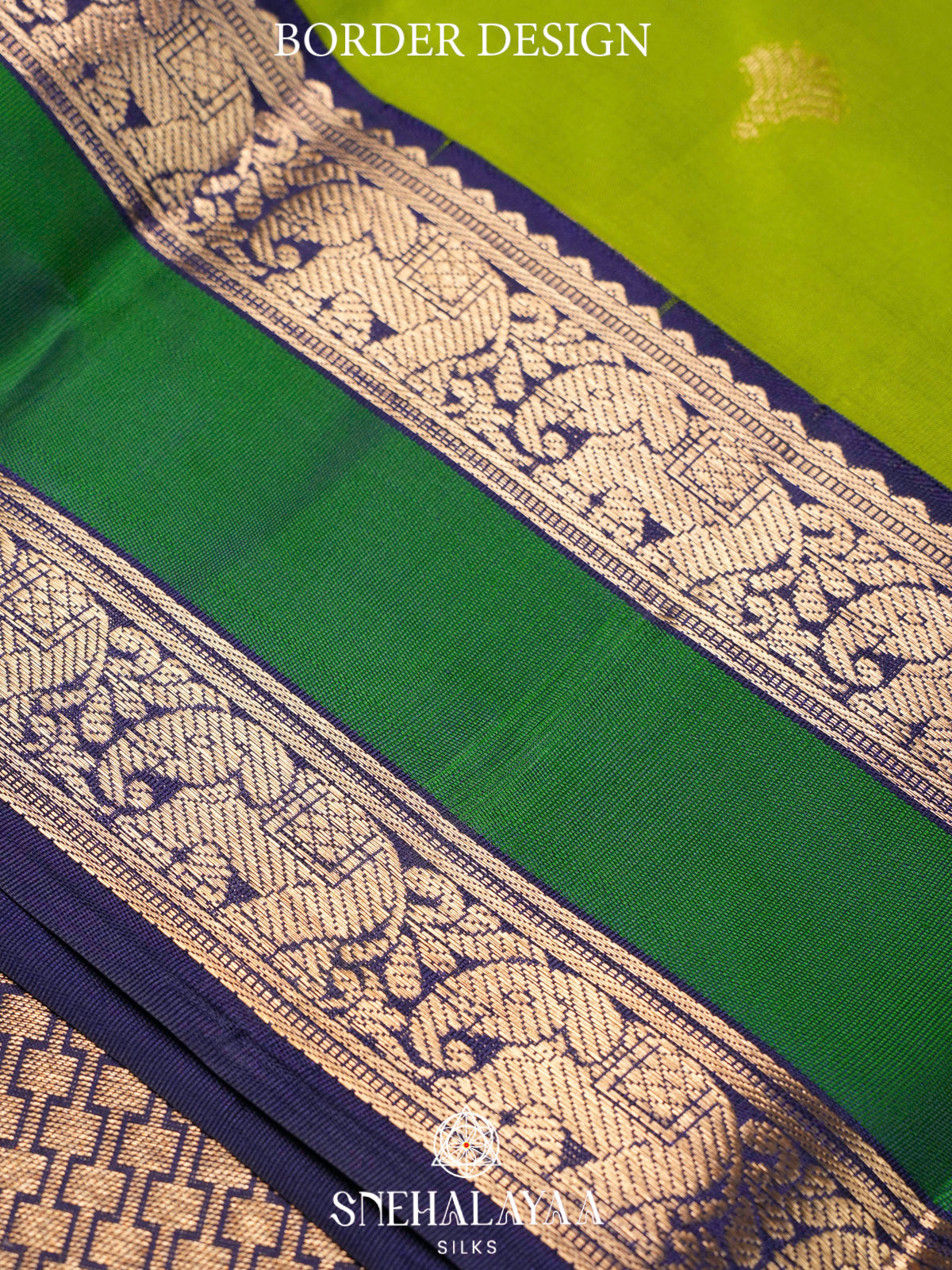 Lime Green  Kanjivaram Silk Saree