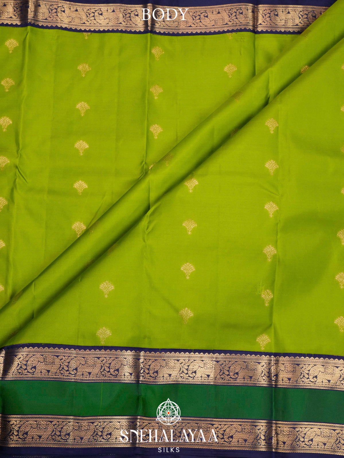 Lime Green  Kanjivaram Silk Saree