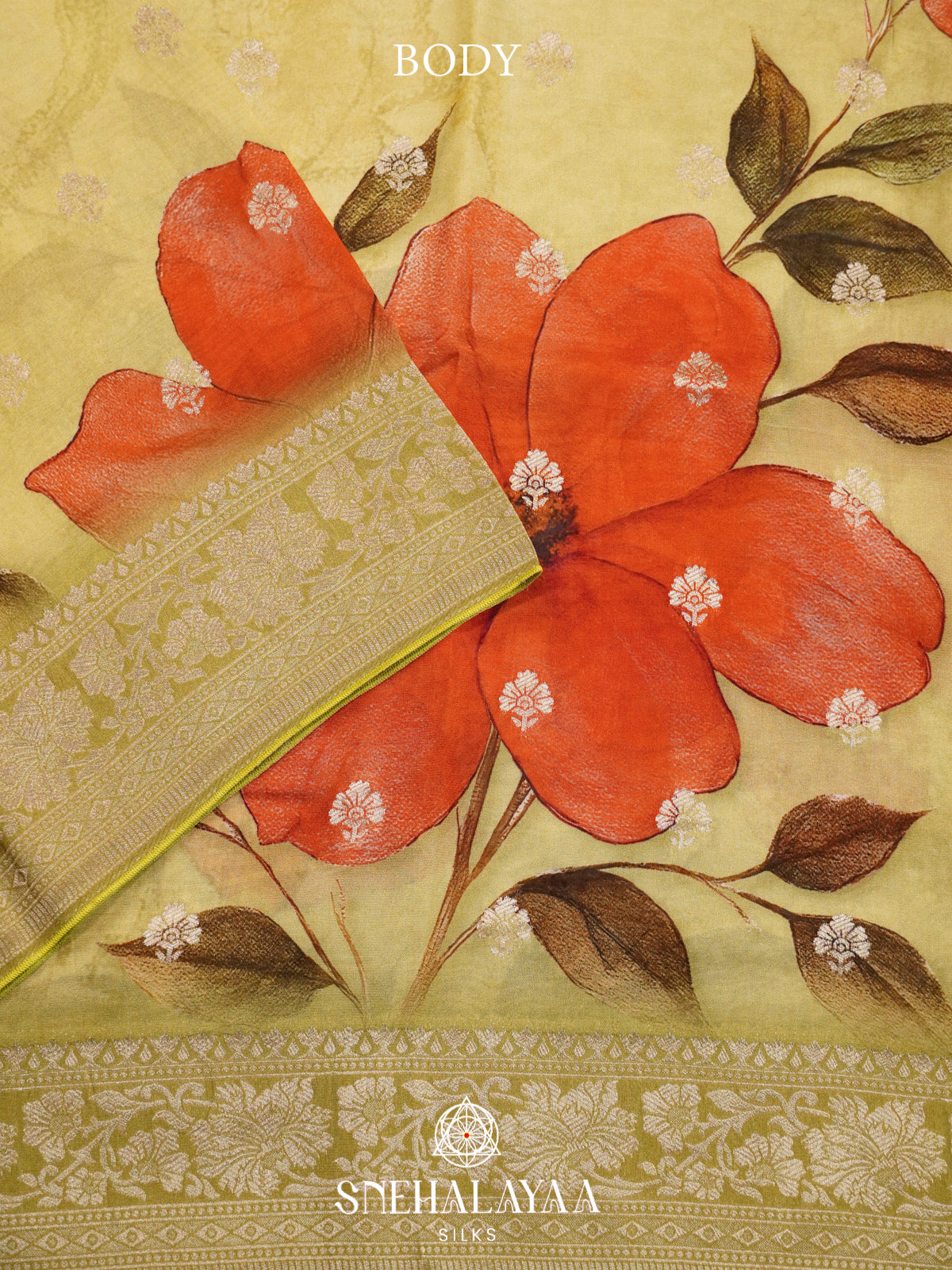 Yellow Georgette Saree