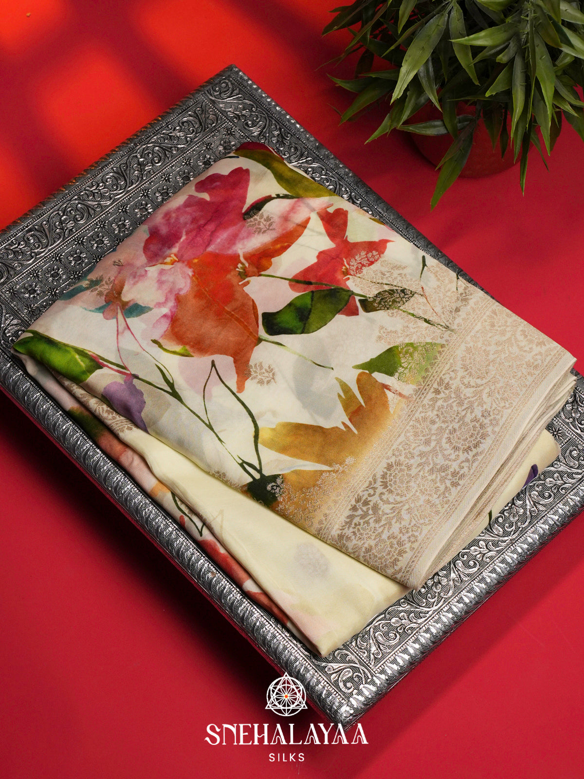 Off White Georgette Saree