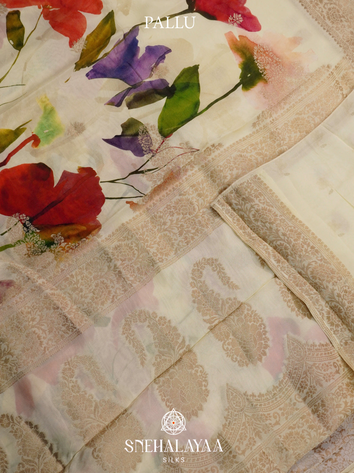Off White Georgette Saree
