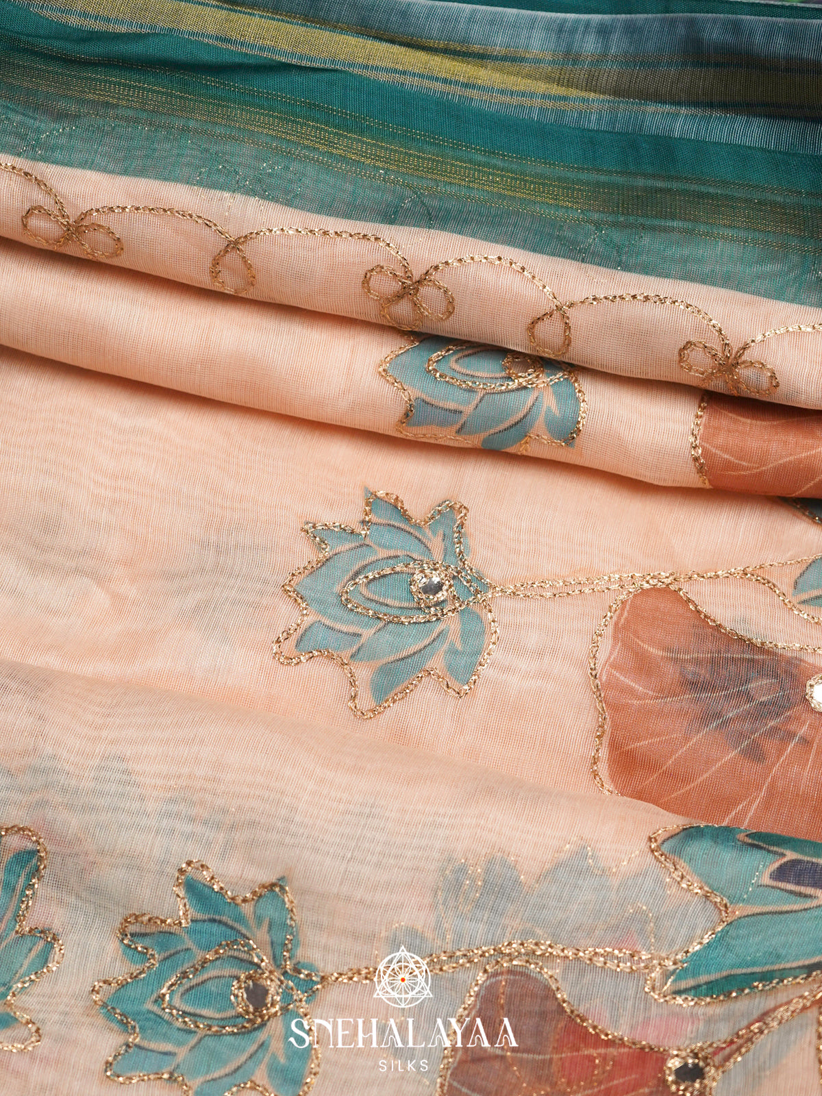 Cream  Linen Saree
