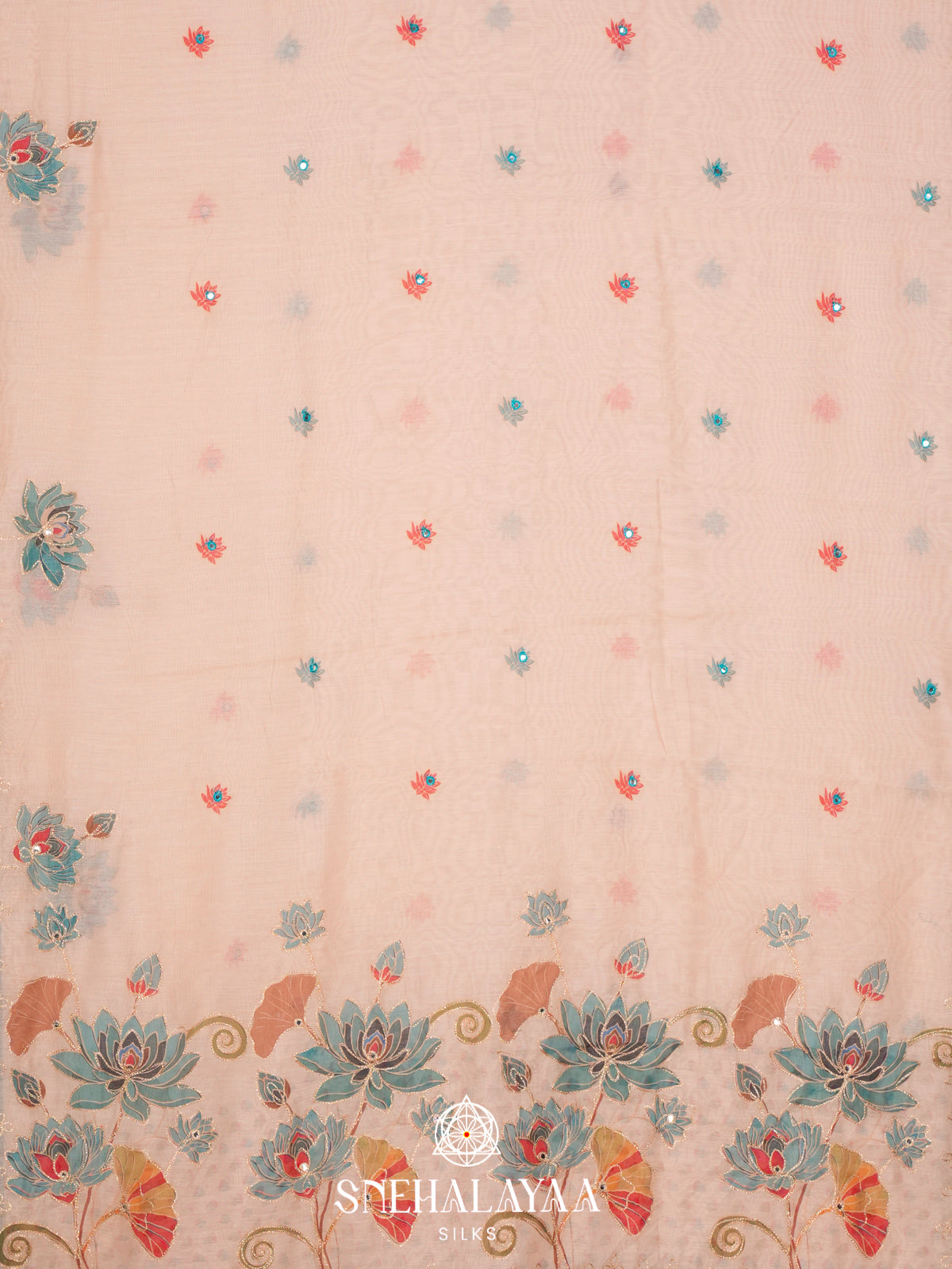 Cream  Linen Saree