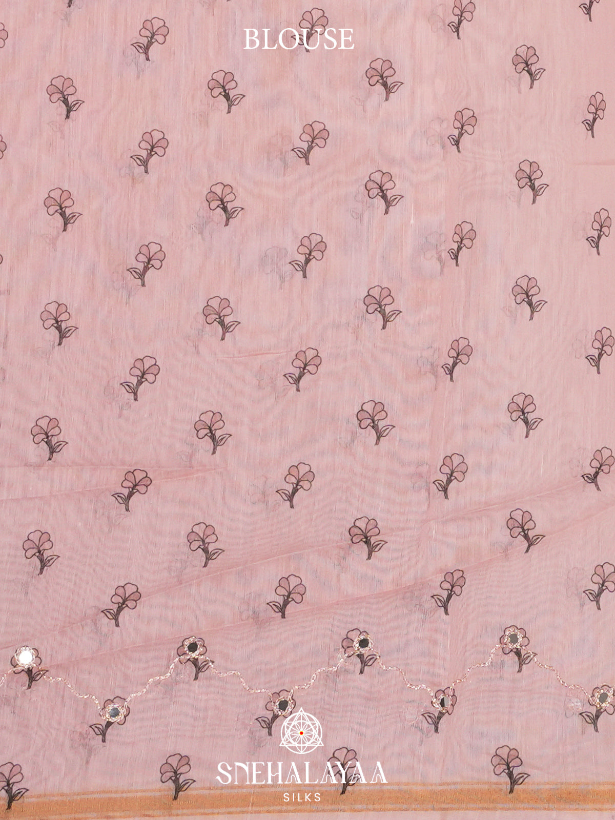 Pale Pink  Linen Saree