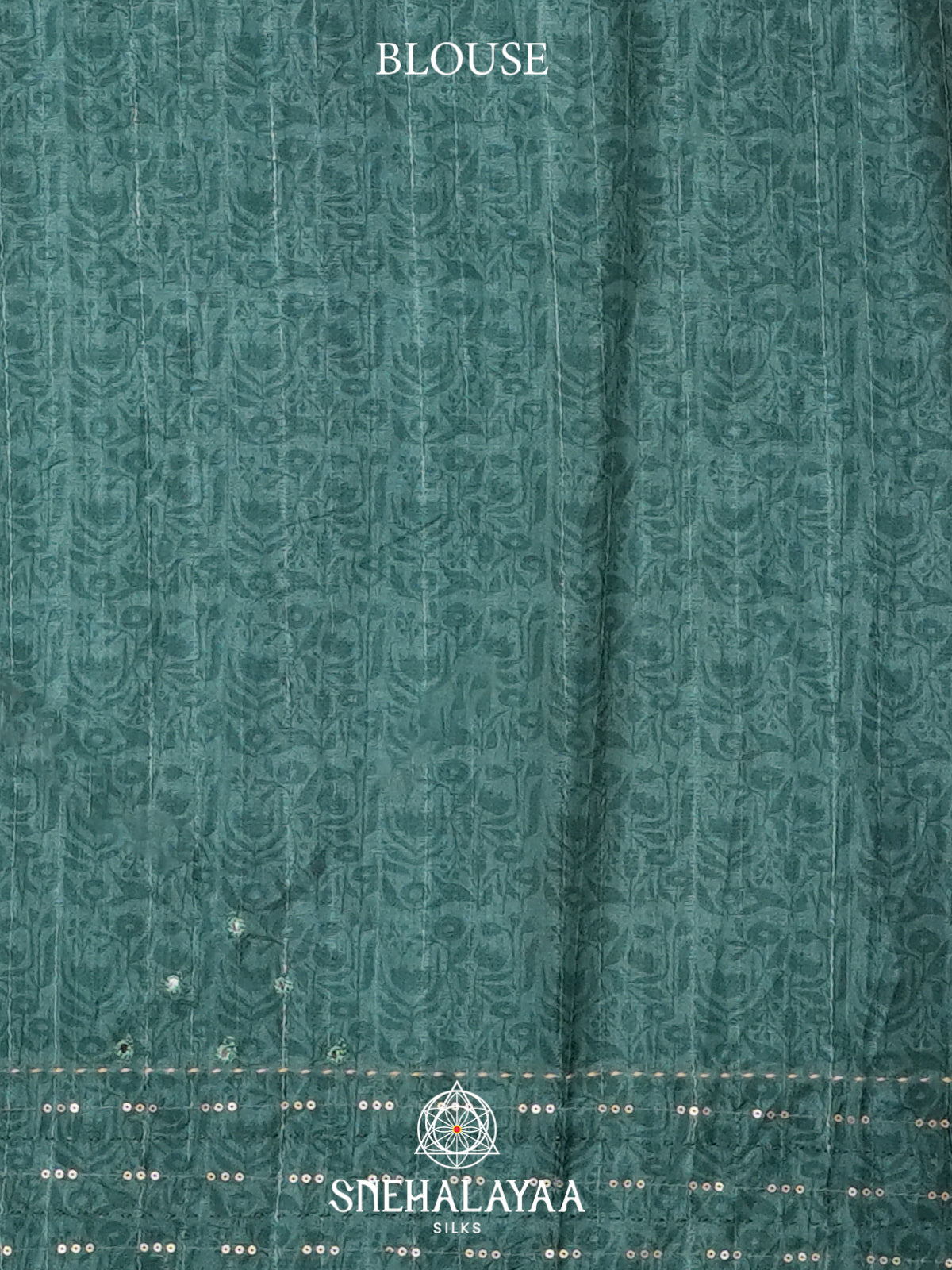 Teal Green Tussar saree