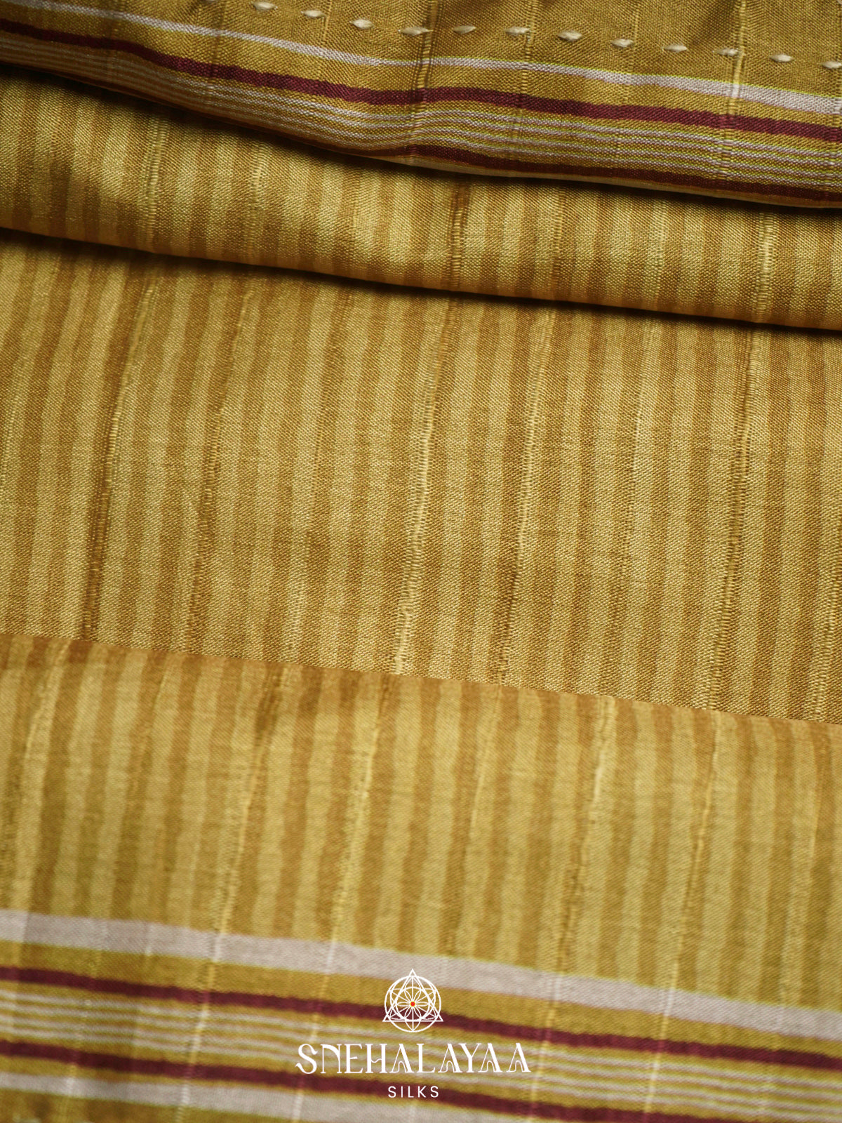Yellow Tussar Saree