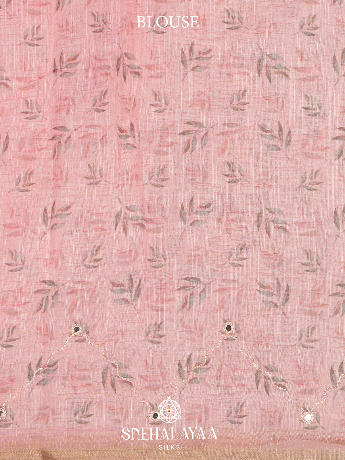 Pink  Linen Saree