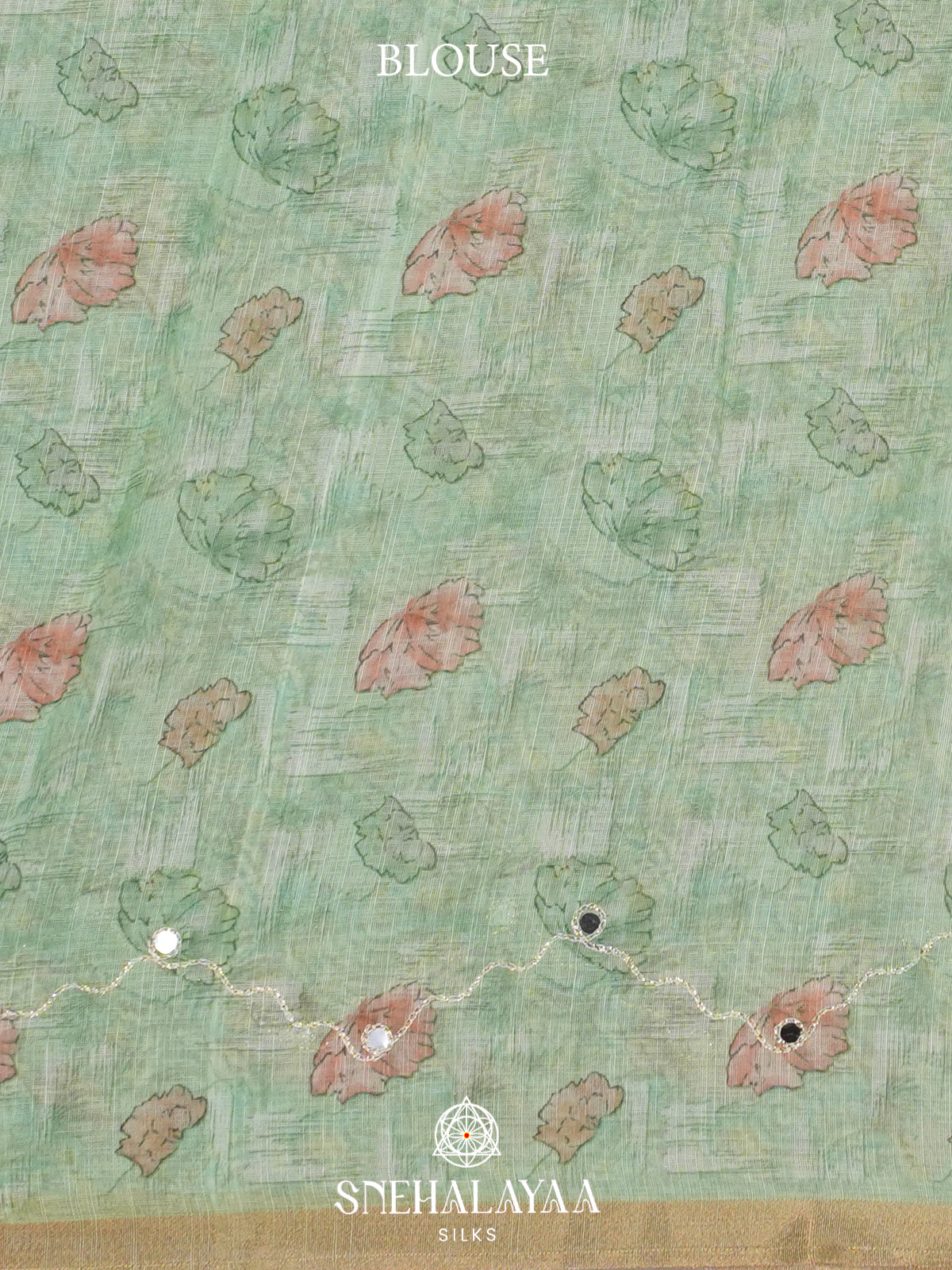 Mint Green  Linen Saree