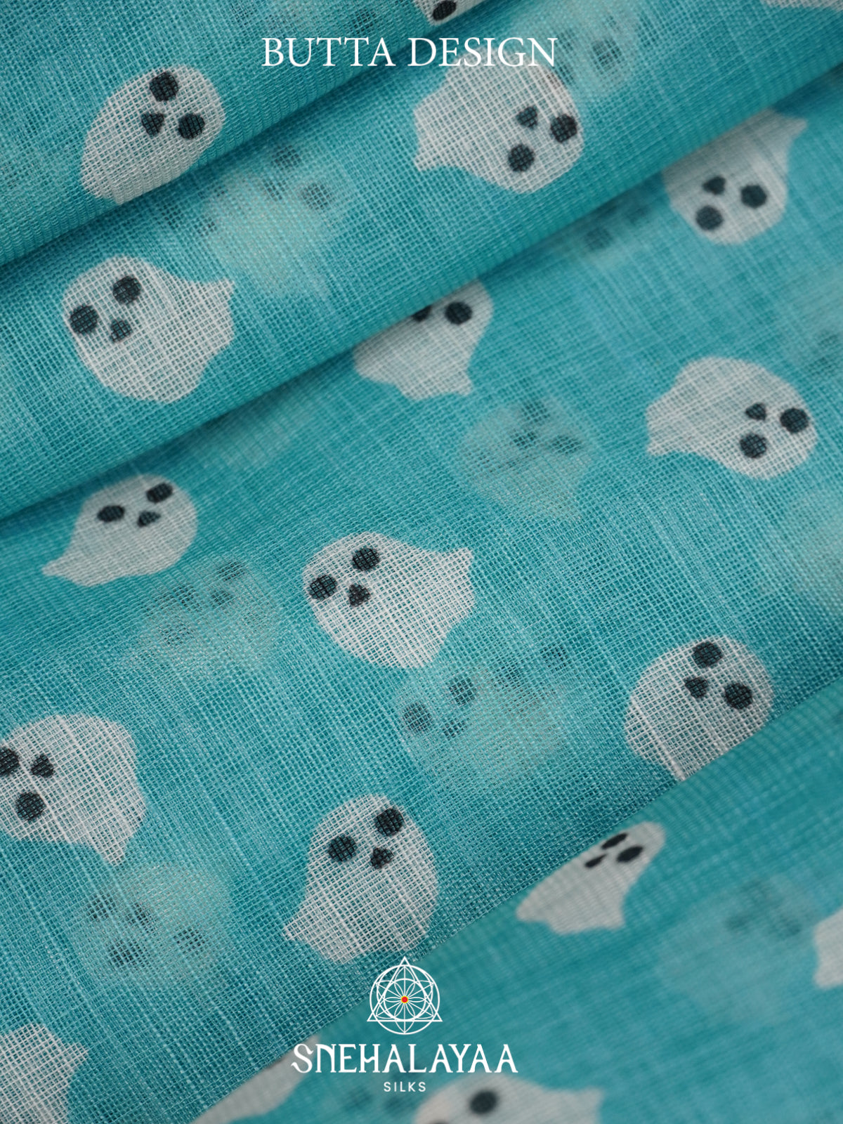 Sky Blue Linen Saree