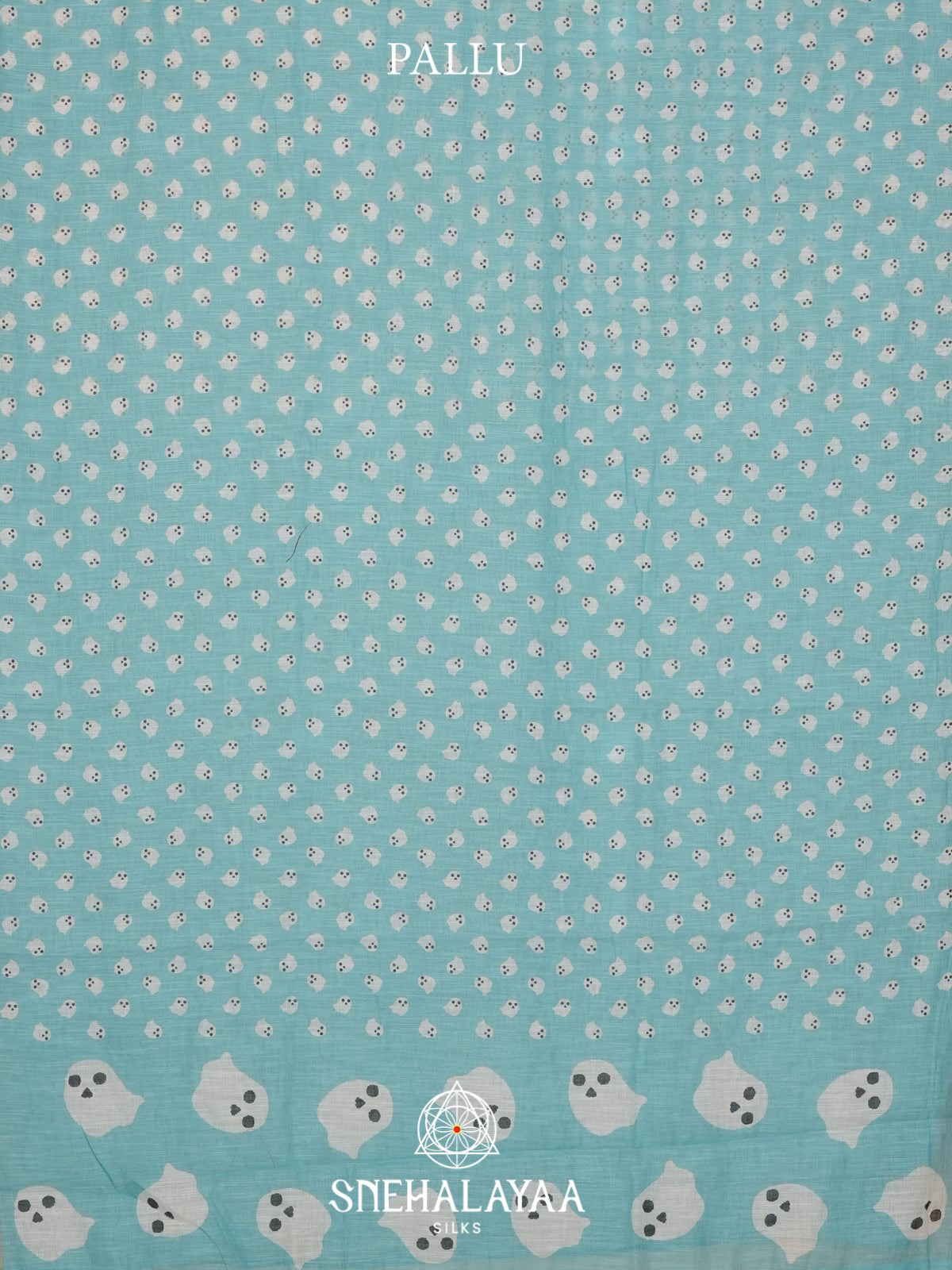 Sky Blue Linen Saree