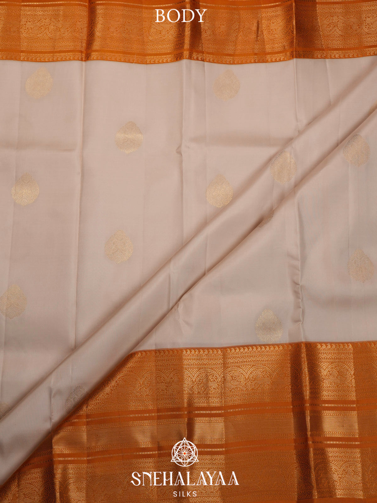 Off White  Kanjivaram Silk Saree