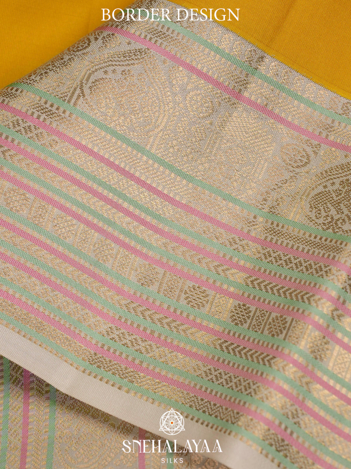 Lemon Yellow  Kanjivaram Silk Saree