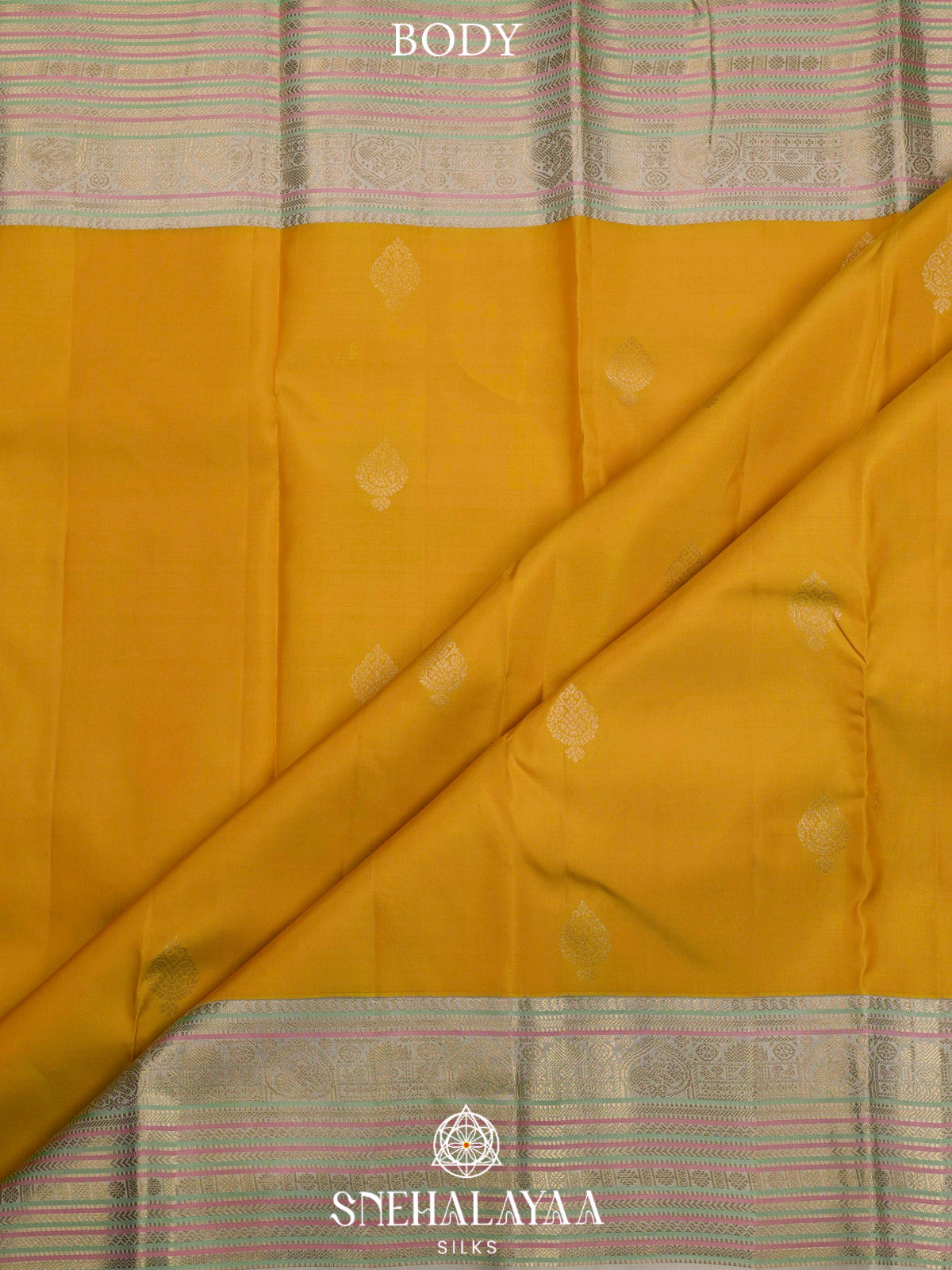 Lemon Yellow  Kanjivaram Silk Saree