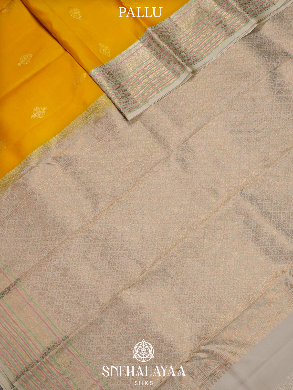 Lemon Yellow  Kanjivaram Silk Saree