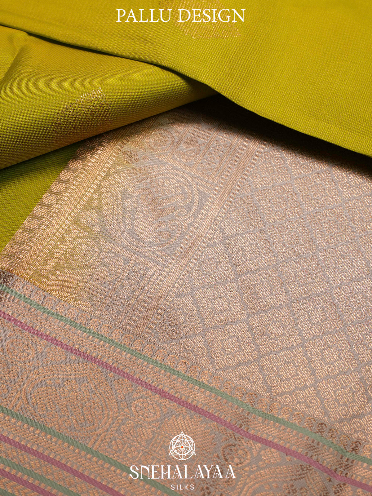 Lime Green  Kanjivaram Silk Saree