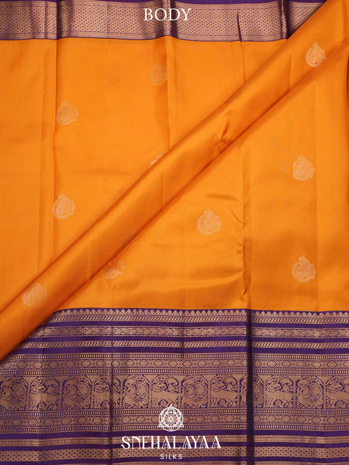 Mango Yellow  Kanjivaram Silk Saree