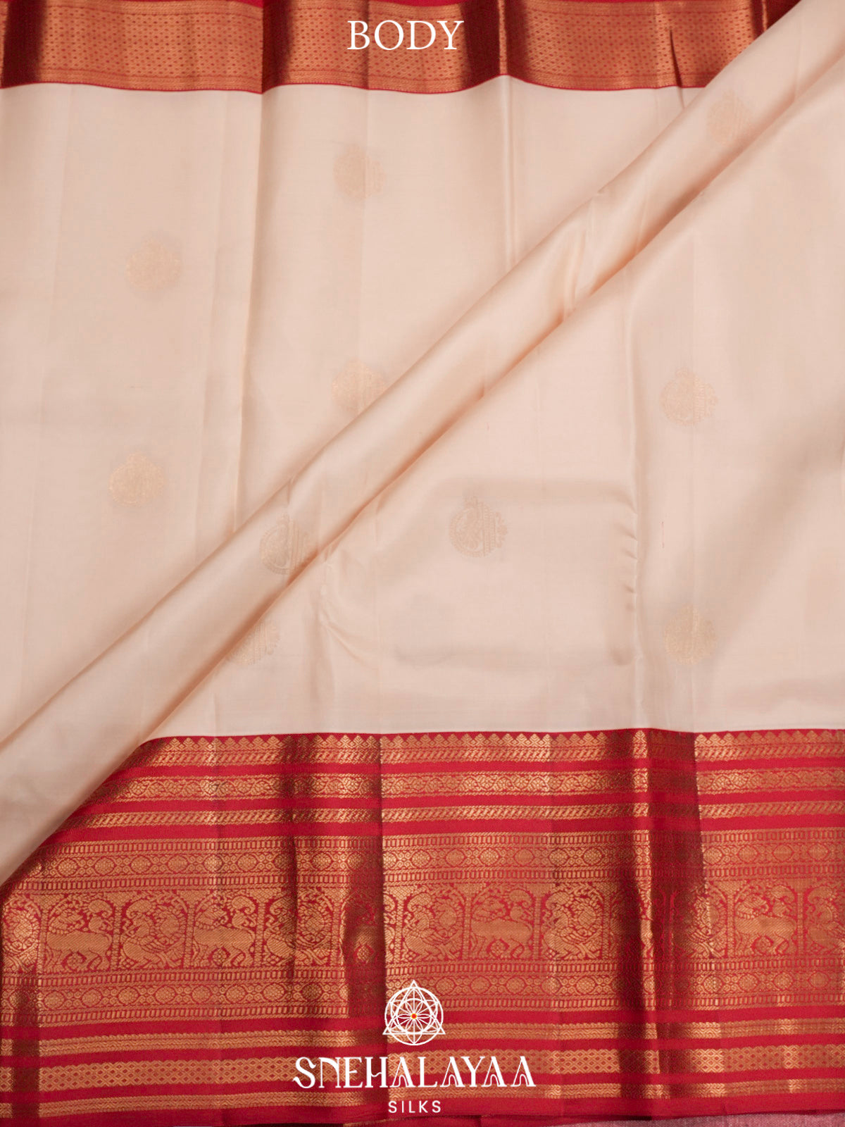 Cream  Kanjivaram Silk Saree