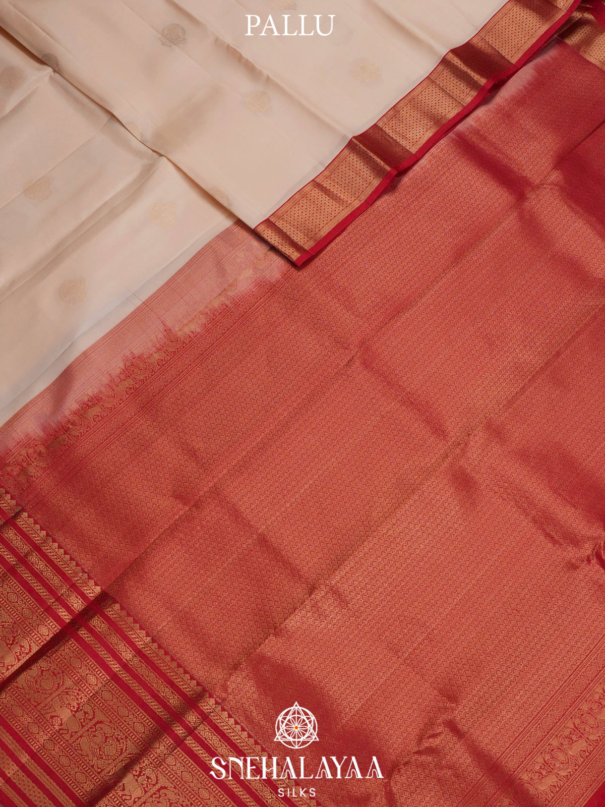 Cream  Kanjivaram Silk Saree