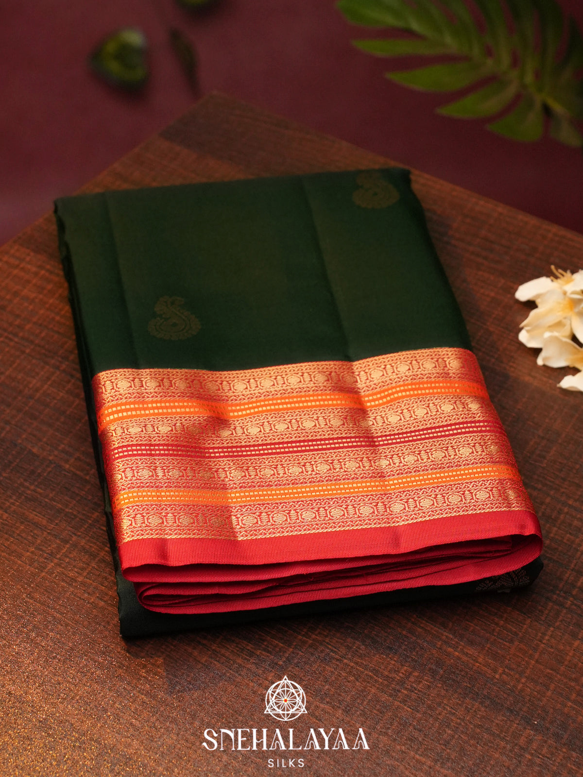 Forest Green  Kanjivaram Silk Saree