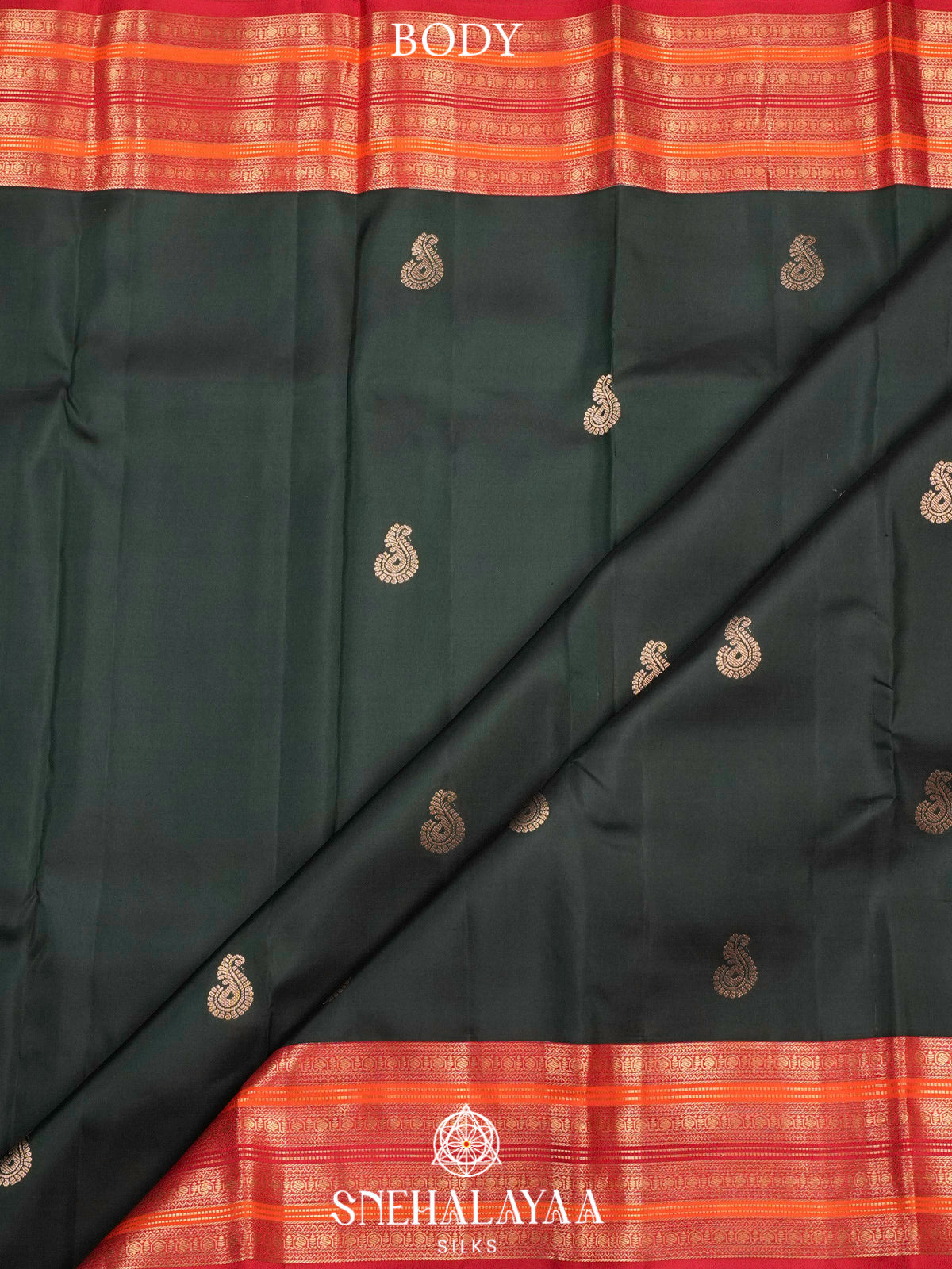 Forest Green  Kanjivaram Silk Saree