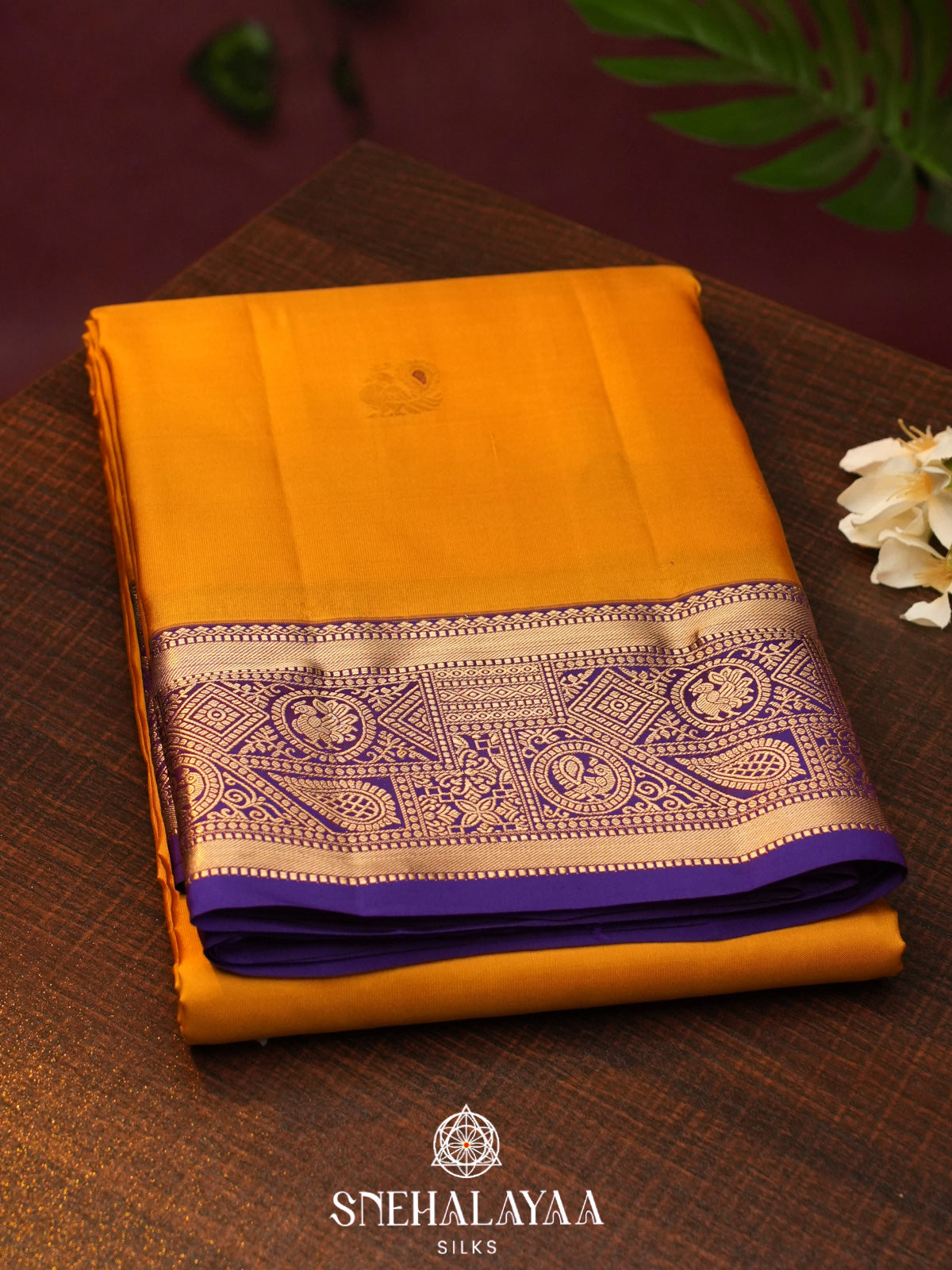 Mango Yellow  Kanjivaram Silk Saree