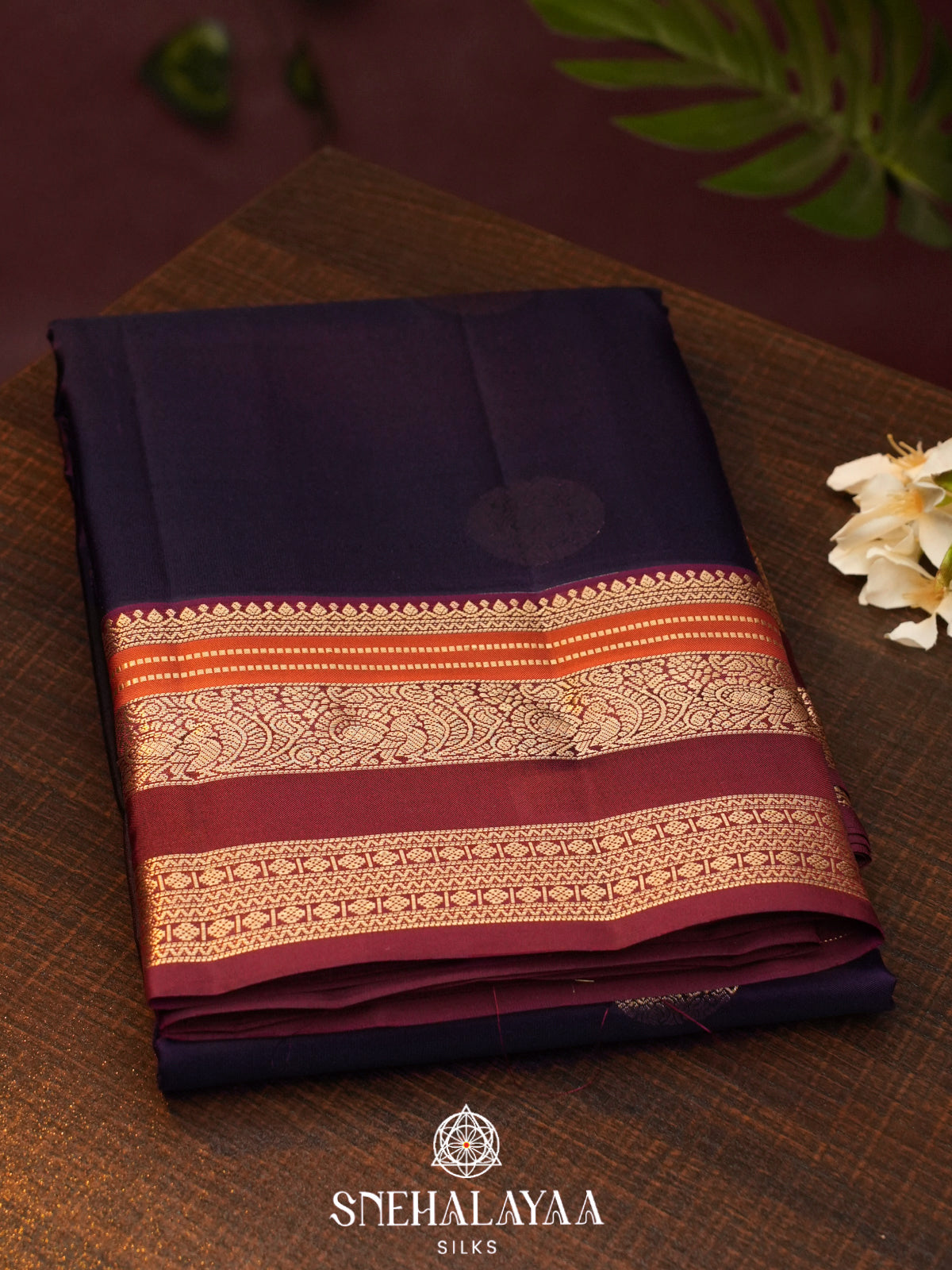 Purple  Kanjivaram Silk Saree