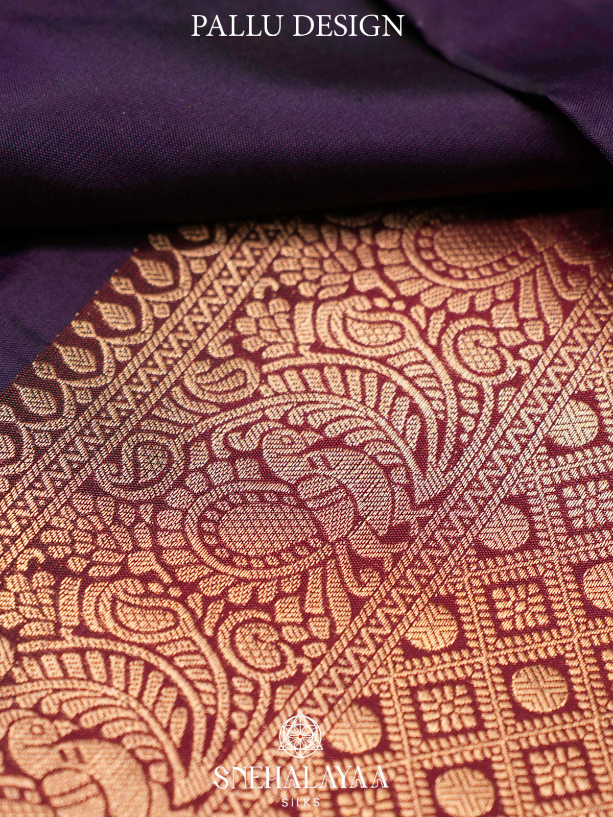 Purple  Kanjivaram Silk Saree
