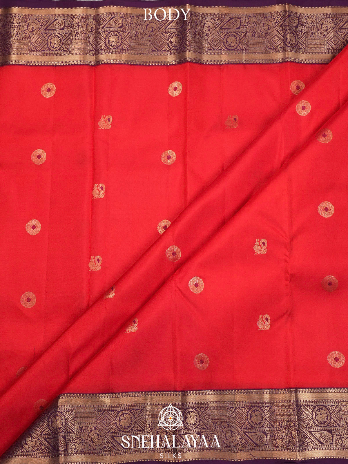 Red  Kanjivaram Silk Saree