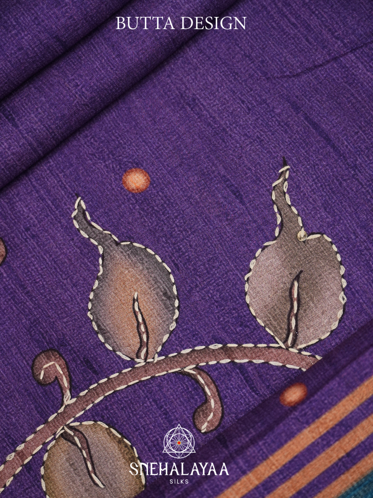 Lilac Tussar saree