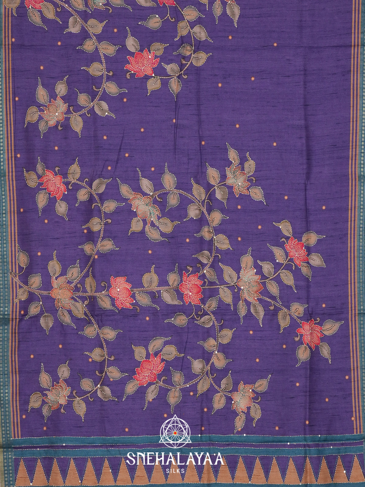 Lilac Tussar saree