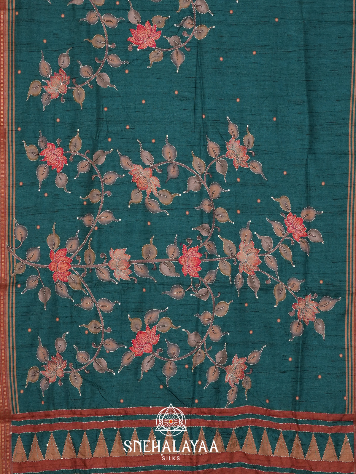 Green Tussar saree