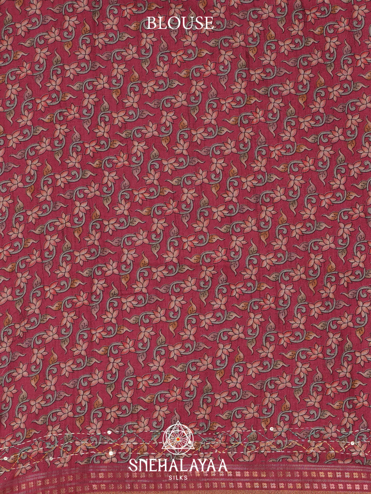 Maroon Tussar saree