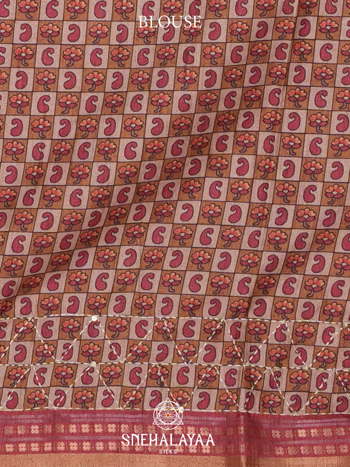 Brown Tussar saree