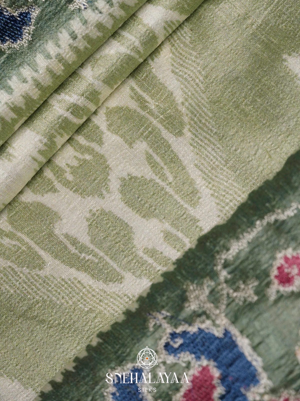 Pale Green Tussar Saree